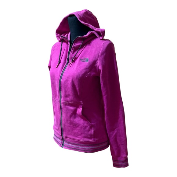 The North Face Women's Vibrant Pink Zip-Up Hoodie - Picture 3 of 6